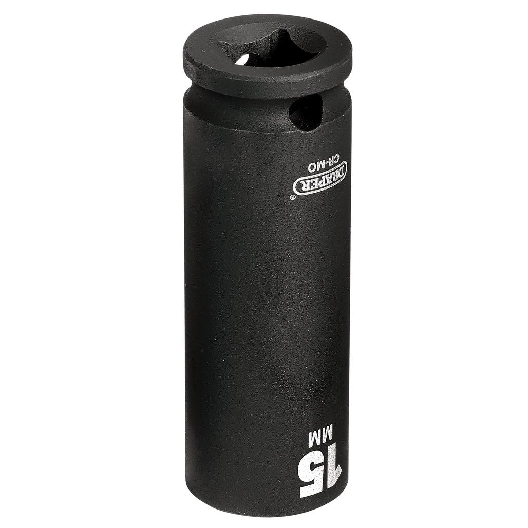Draper HI-TORQ® 6 Point Deep Impact Socket, 3/8" Sq. Dr., 15mm  06888