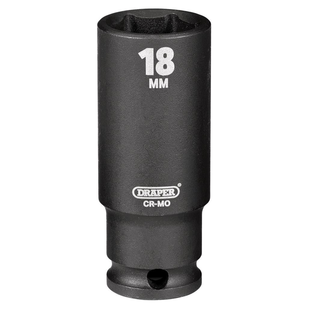 Draper HI-TORQ® 6 Point Deep Impact Socket, 3/8" Sq. Dr., 18mm  06891