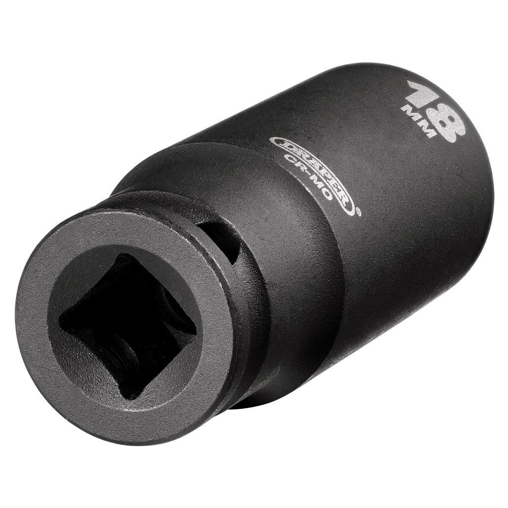 Draper HI-TORQ® 6 Point Deep Impact Socket, 3/8" Sq. Dr., 18mm  06891