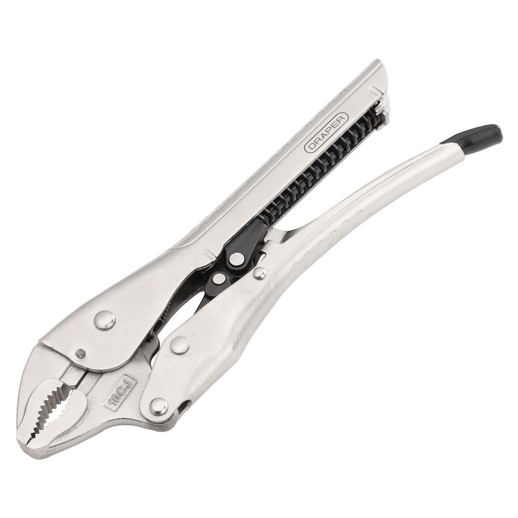 Draper Curved Jaw Auto Locking Pliers, 250mm  07102
