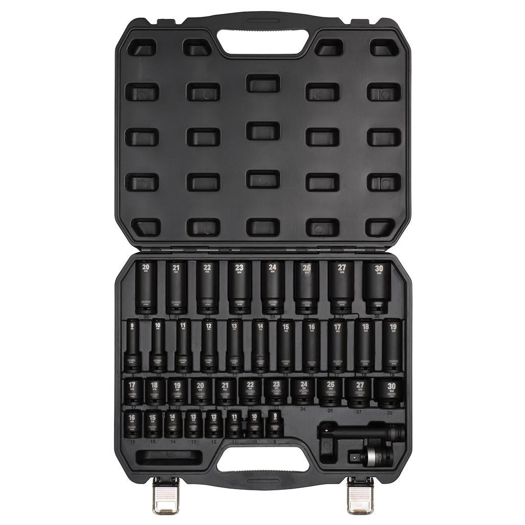 Draper Hi-TORQ® Impact Socket Set, 1/2" Sq. Dr. (40 Piece)  07106