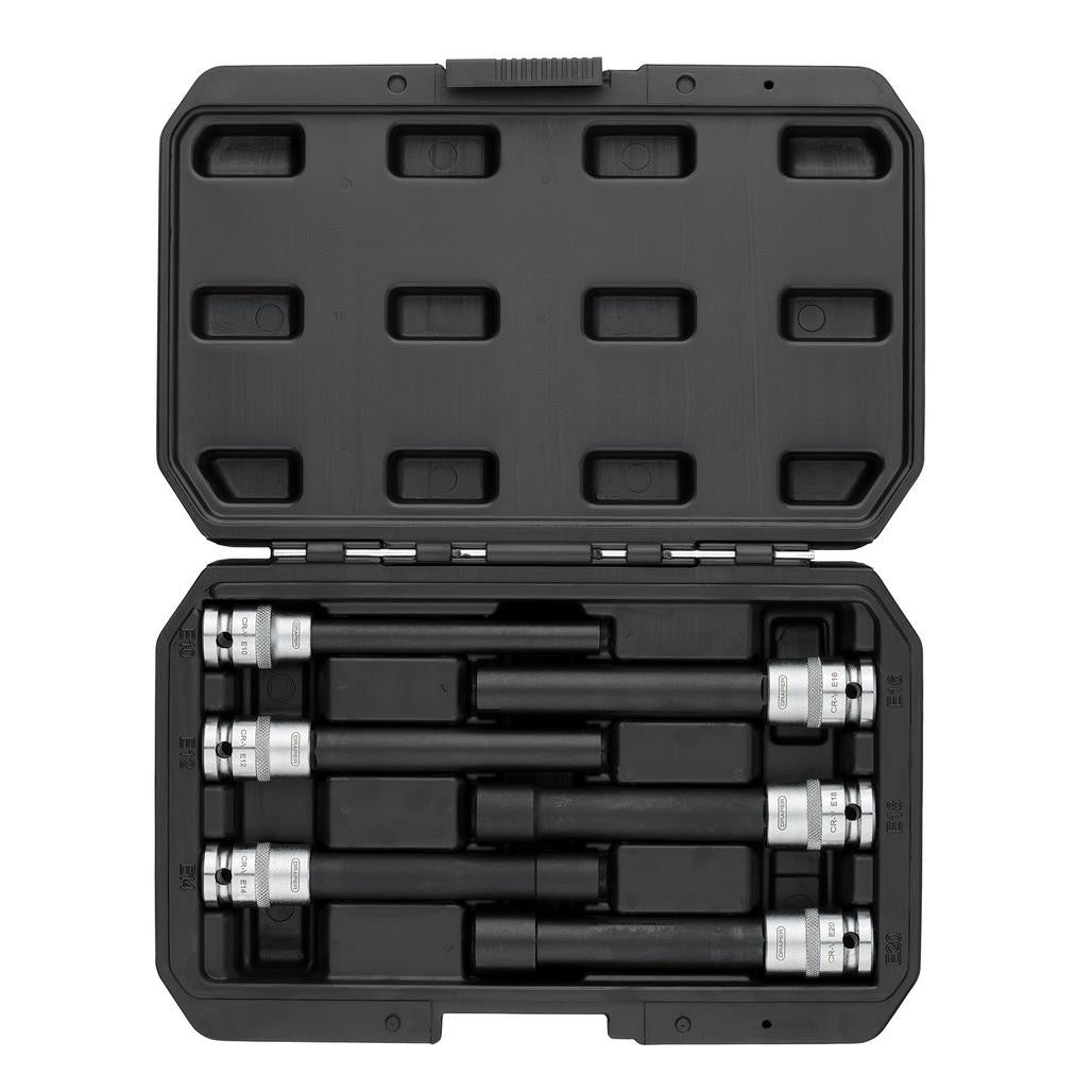 Draper Extra Long E-Type Sockets, 1/2" Sq. Dr. (6 Piece)  07125