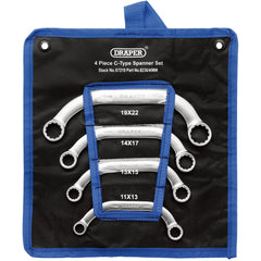 Draper HI-TORQ® Half Moon Obstruction Ring Spanner Set (4 Piece)  07210