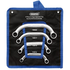 Draper HI-TORQ® Half Moon Obstruction Ring Spanner Set (4 Piece)  07210