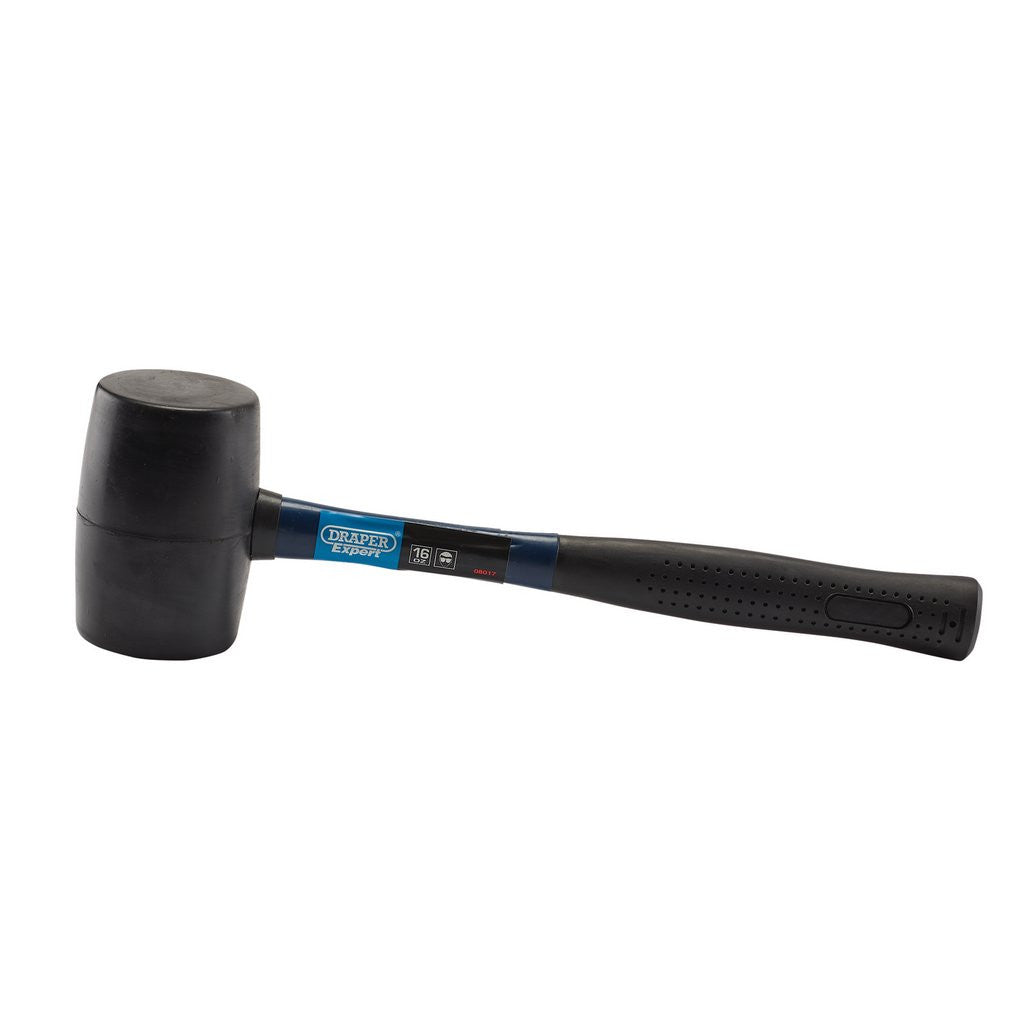 Draper Expert Rubber Mallet with Fibreglass Shaft, 450g/16oz  08017