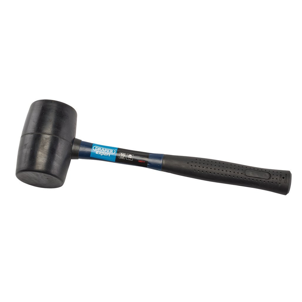 Draper Expert Rubber Mallet with Fibreglass Shaft, 450g/16oz  08017