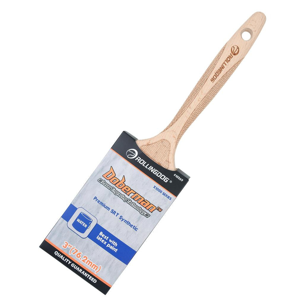 Draper ROLLINGDOG DOBERMAN™ X1000 Series Flat Paint Brush, 3"  08152