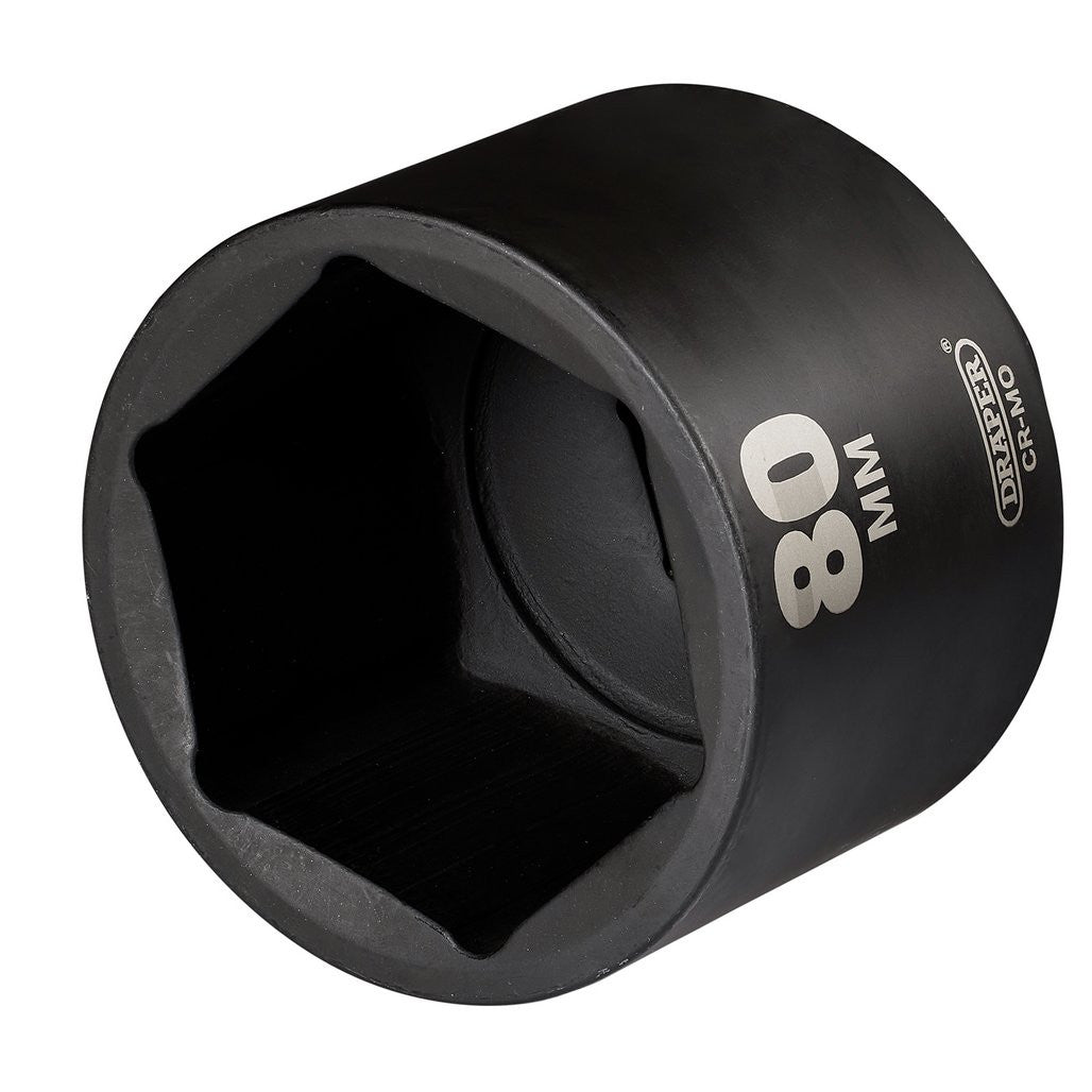 Draper HI-TORQ® Deep Impact Socket, 1" Sq. Dr., 80mm  08525