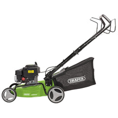 Draper Steel Deck Petrol Lawn Mower, 410mm, 132cc/3.3HP  08671