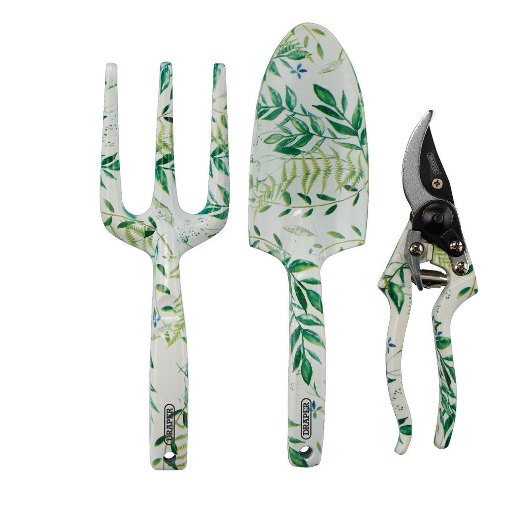 Draper Garden Tool Set with Floral Pattern (3 Piece)  08994