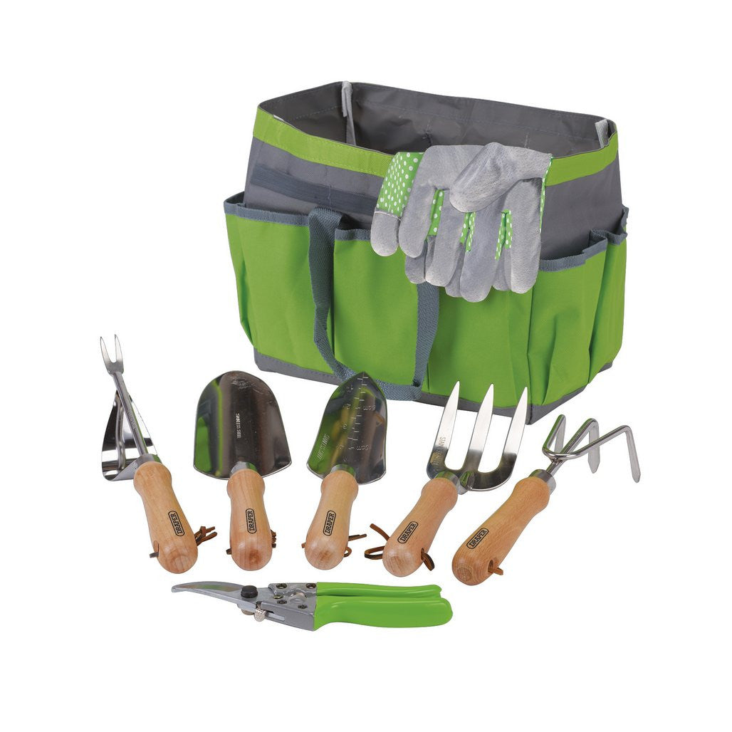 Draper Stainless Steel Garden Tool Set with Storage Bag (8 Piece)  08997