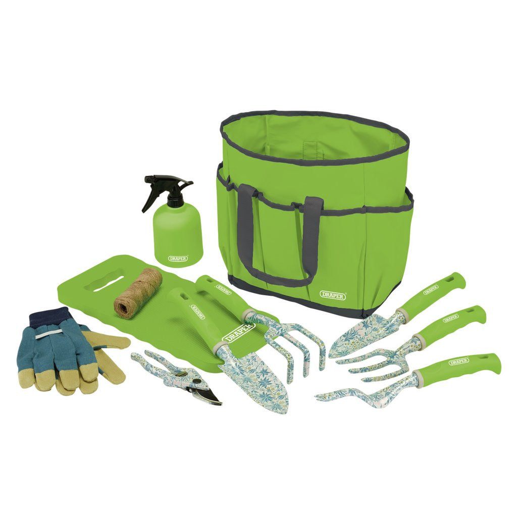 Draper Garden Tool Set with Floral Pattern (11 Piece)  08999