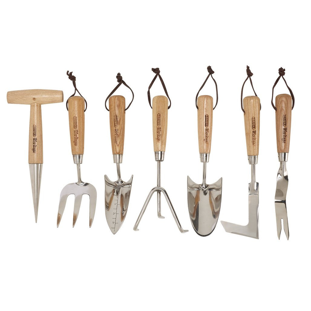 Draper Heritage Stainless Steel Garden Tool Set with Ash Handles (7 Piece)  09000