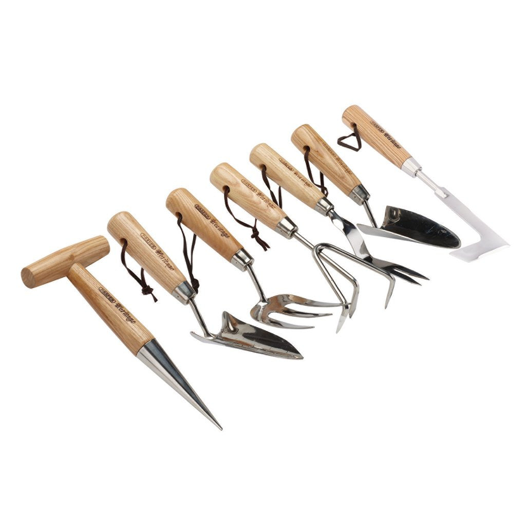 Draper Heritage Stainless Steel Garden Tool Set with Ash Handles (7 Piece)  09000