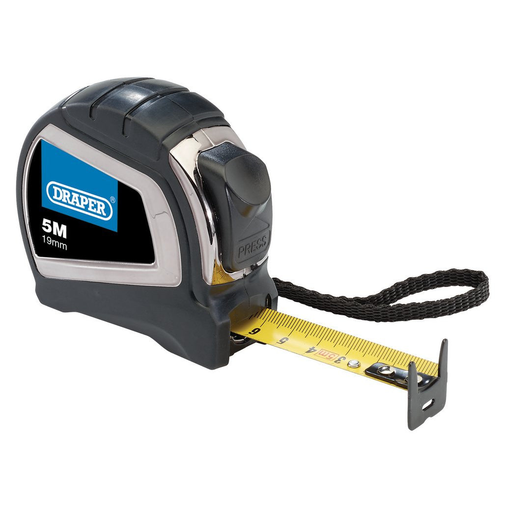 Draper Auto-lock Metric Measuring Tape, Class II, 5m x 19mm  09556
