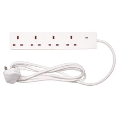 Draper Four Socket Extension Lead with Neon Indicator, 2m 09657