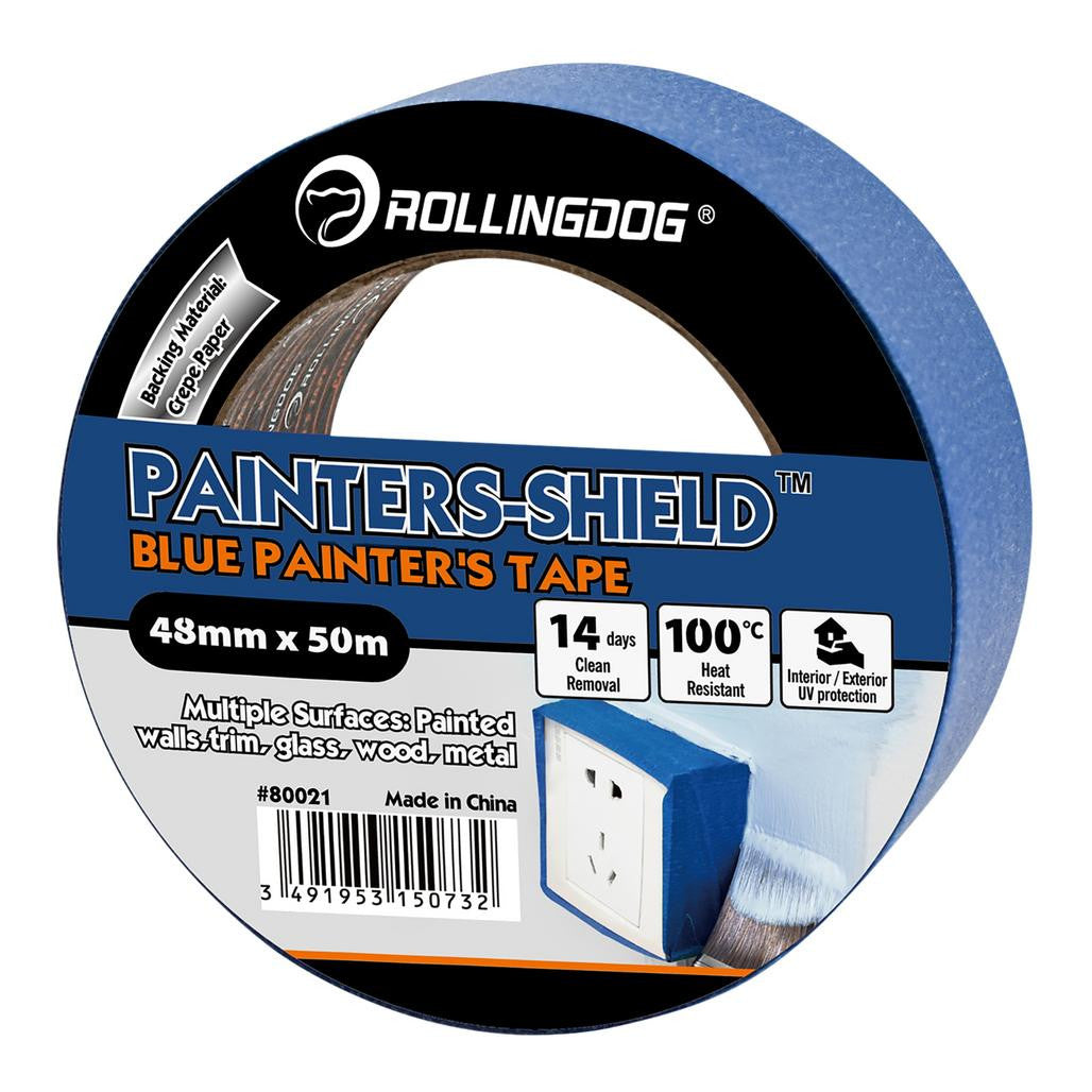 Draper ROLLINGDOG PAINTERS-SHIELD™ Blue Masking Tape, 50m x 48mm  09660