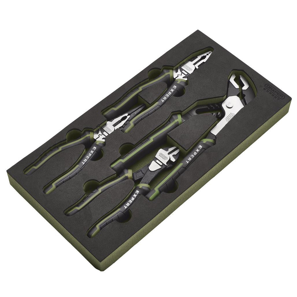 Draper Expert High Leverage Pliers Set with Water Pump Pliers in EVA Foam Tray (4 Piece)  09778