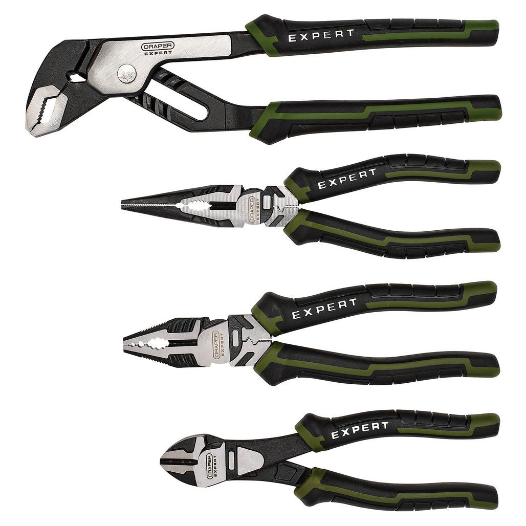 Draper Expert High Leverage Pliers Set with Water Pump Pliers in EVA Foam Tray (4 Piece)  09778