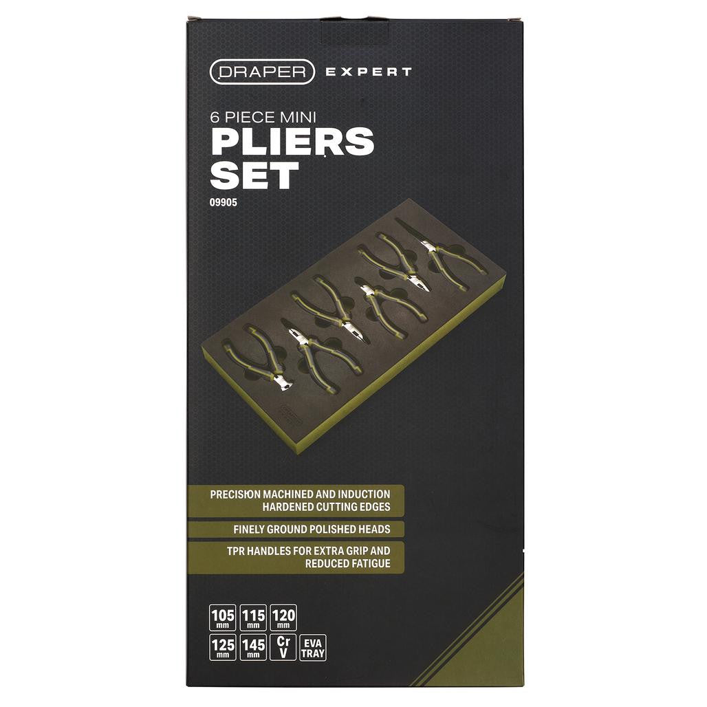 Draper Expert Mini Pliers Set in EVA Foam Tray (6 Piece)  09905