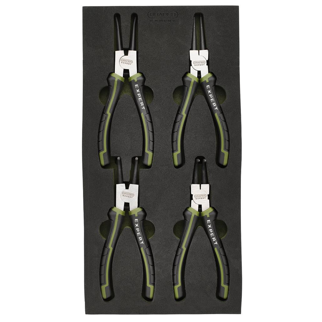 Draper Draper Expert Circlip Pliers Set in EVA Foam Tray, 180mm (4 Piece)