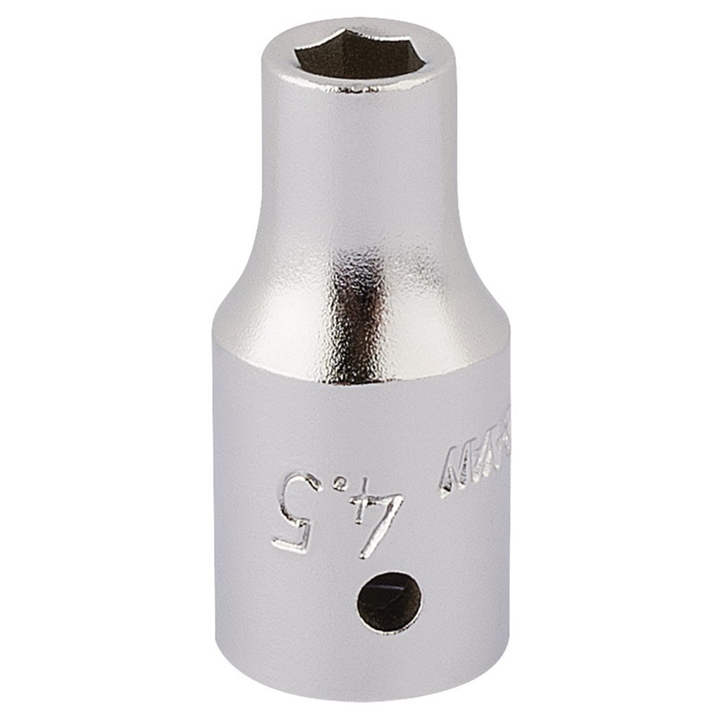 Draper Elora Hexagon Socket, 1/4" Sq. Dr., 4.5mm  11092