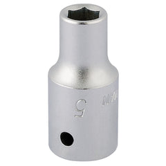 Draper Elora Hexagon Socket, 1/4" Sq. Dr., 5mm  11093