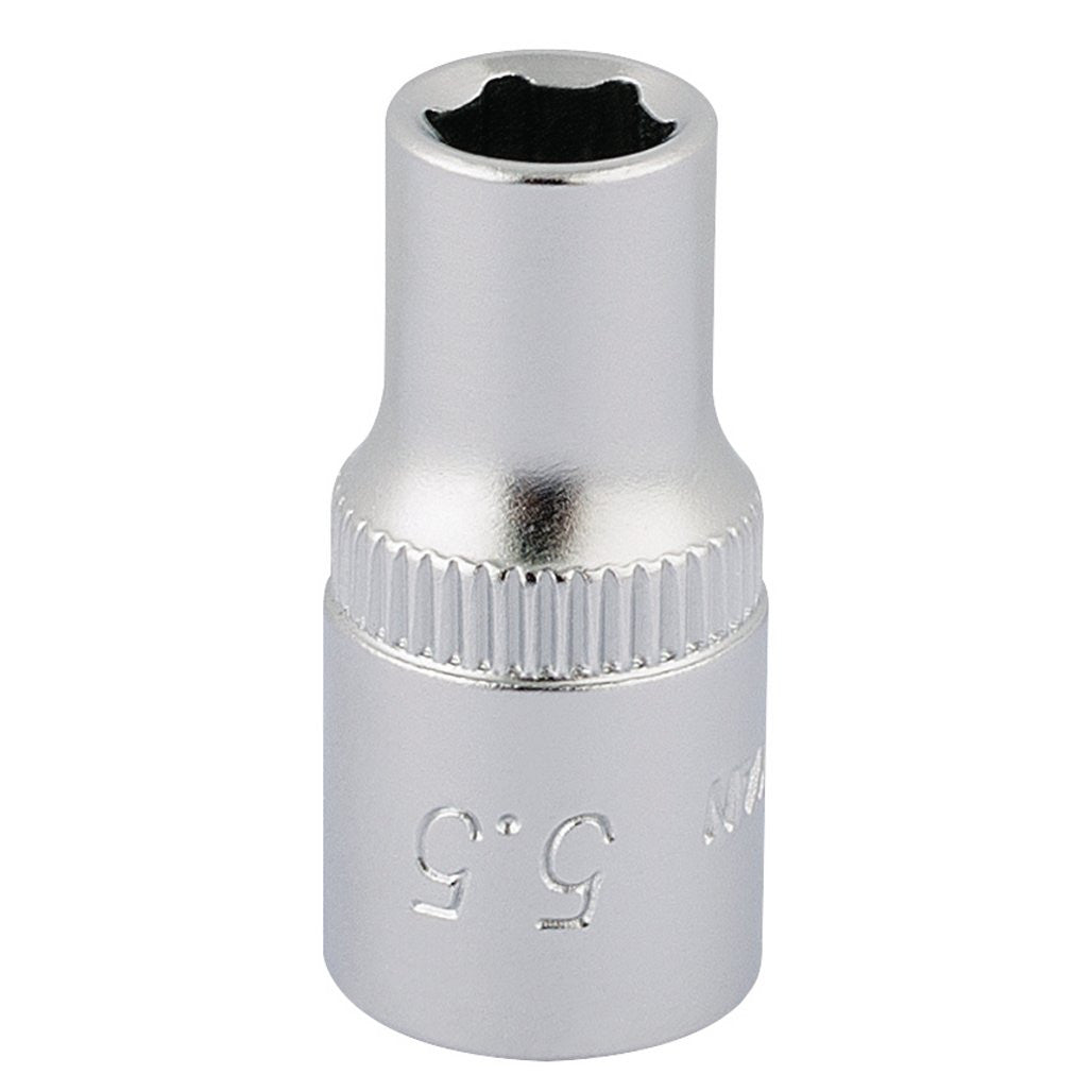 Draper Elora Hexagon Socket, 1/4" Sq. Dr., 5.5mm  11094