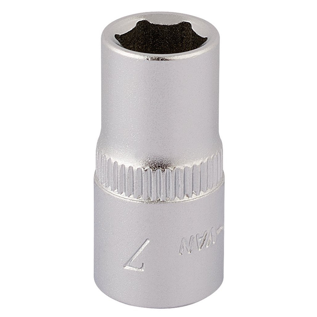 Draper Elora Hexagon Socket, 1/4" Sq. Dr., 7mm  11096