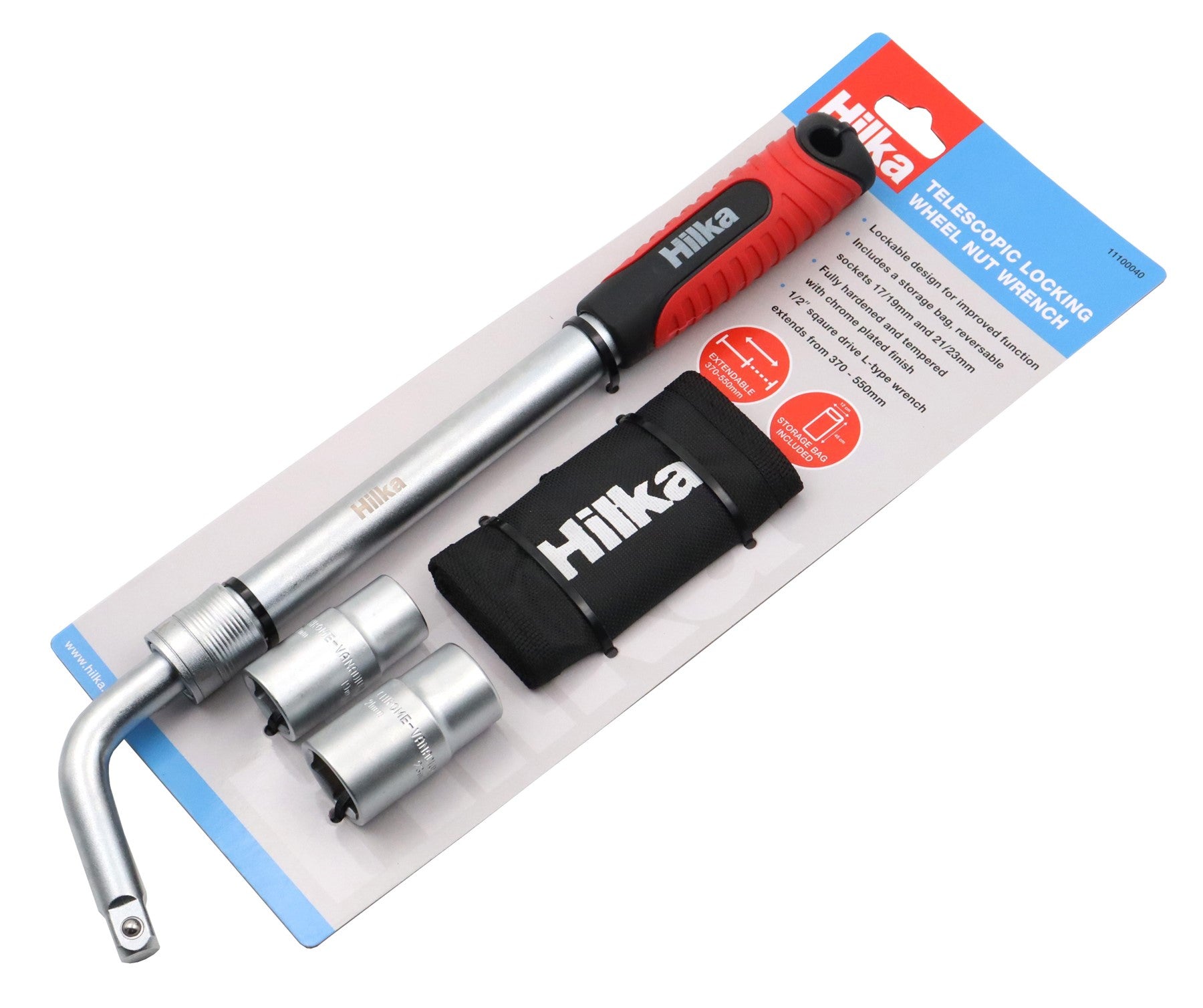 Hilka Telescopic Locking Wheel Nut Wrench 11100040