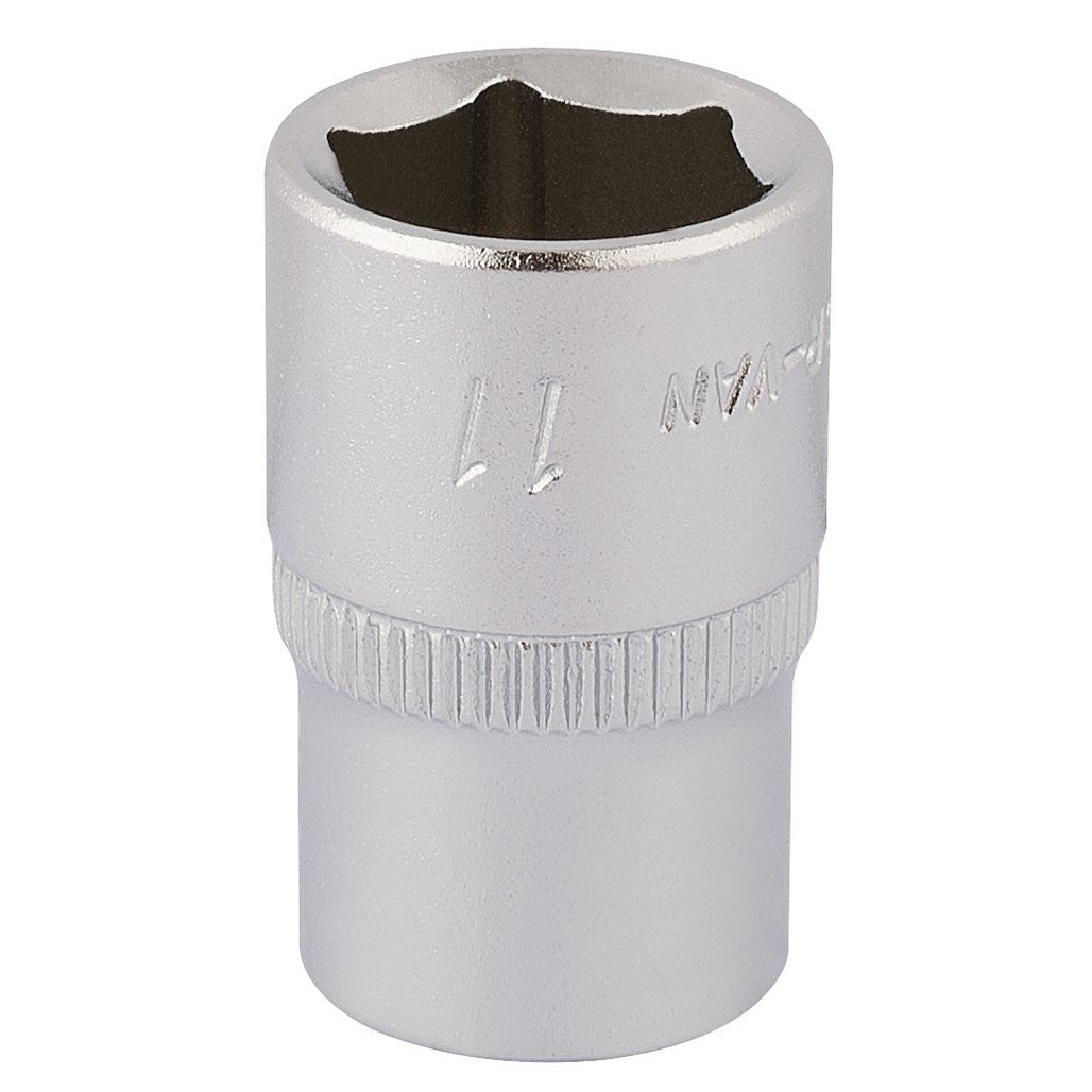 Draper Elora Hexagon Socket, 1/4" Sq. Dr., 11mm  11100