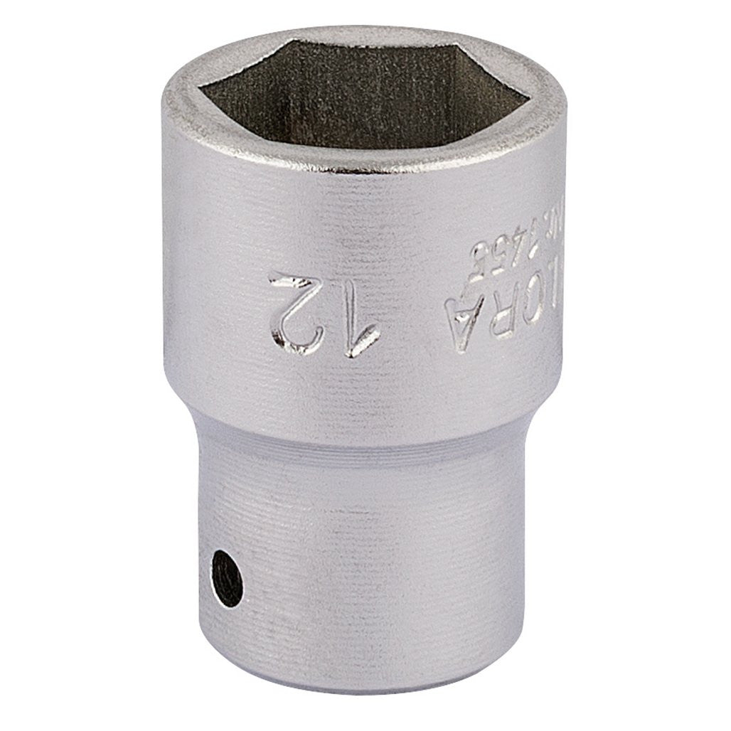 Draper Elora Hexagon Socket, 1/4" Sq. Dr., 12mm  11101