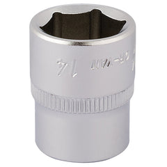 Draper Elora Hexagon Socket, 1/4" Sq. Dr., 14mm  11103
