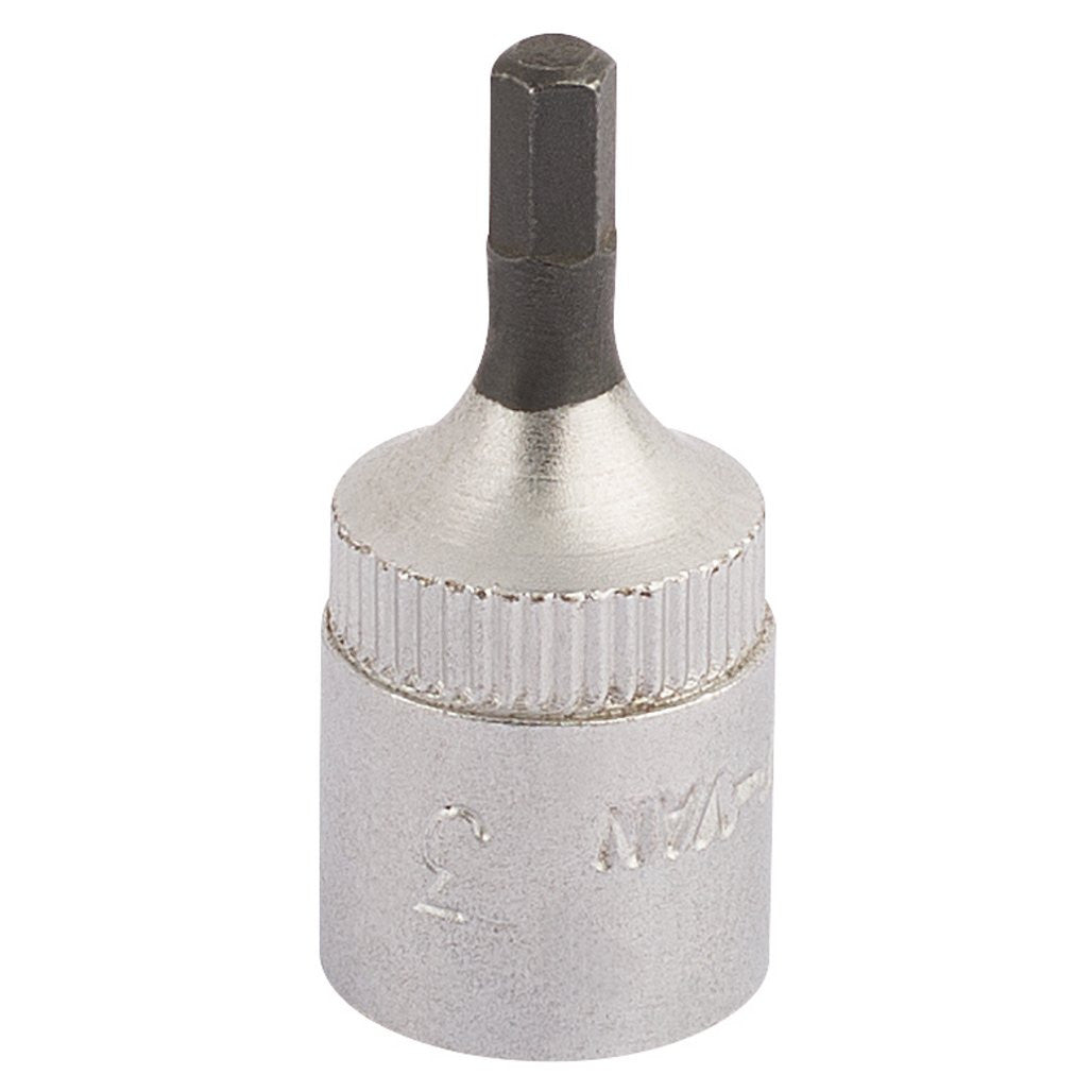 Draper Elora Hexagon Screwdriver Socket, 1/4" Sq. Dr., 3mm  11124