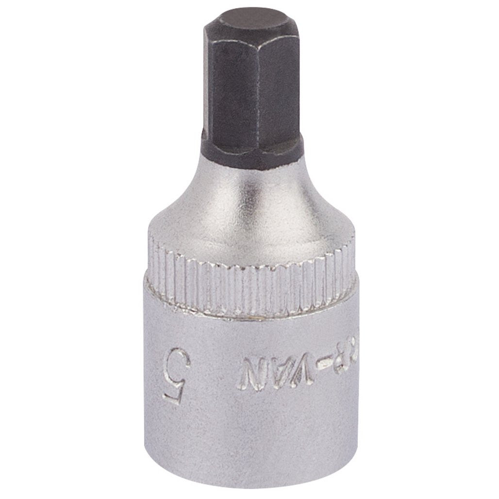 Draper Elora Hexagon Screwdriver Socket, 1/4" Sq. Dr., 5mm  11126