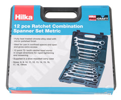 Hilka 12 pce Ratchet Spanner Set Metric 11404012