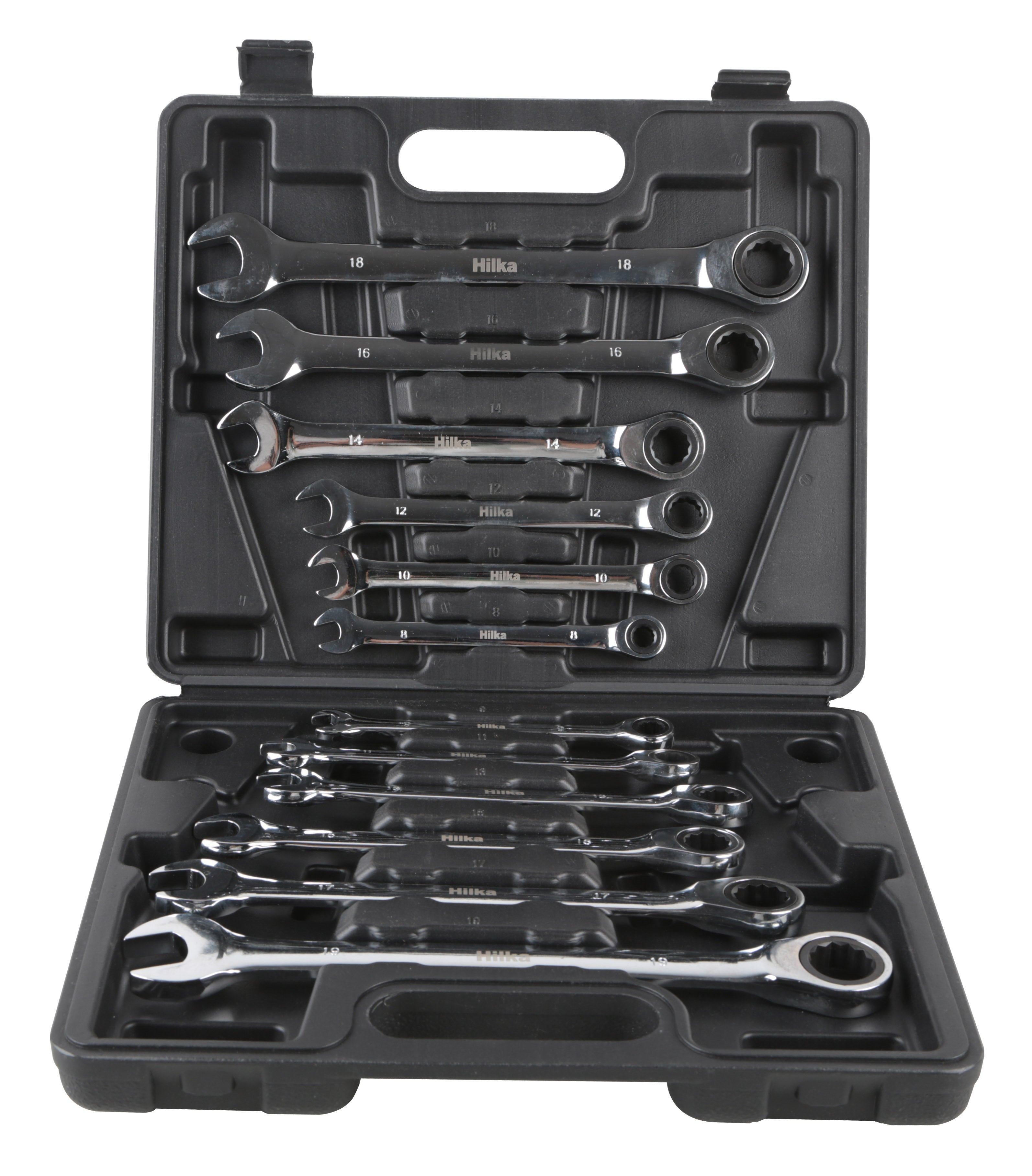 Hilka 12 pce Ratchet Spanner Set Metric 11404012