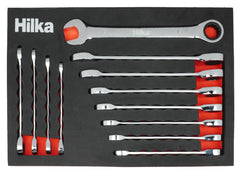 Hilka 12 pce EVA Ratchet Spanner Set Metric 11405512