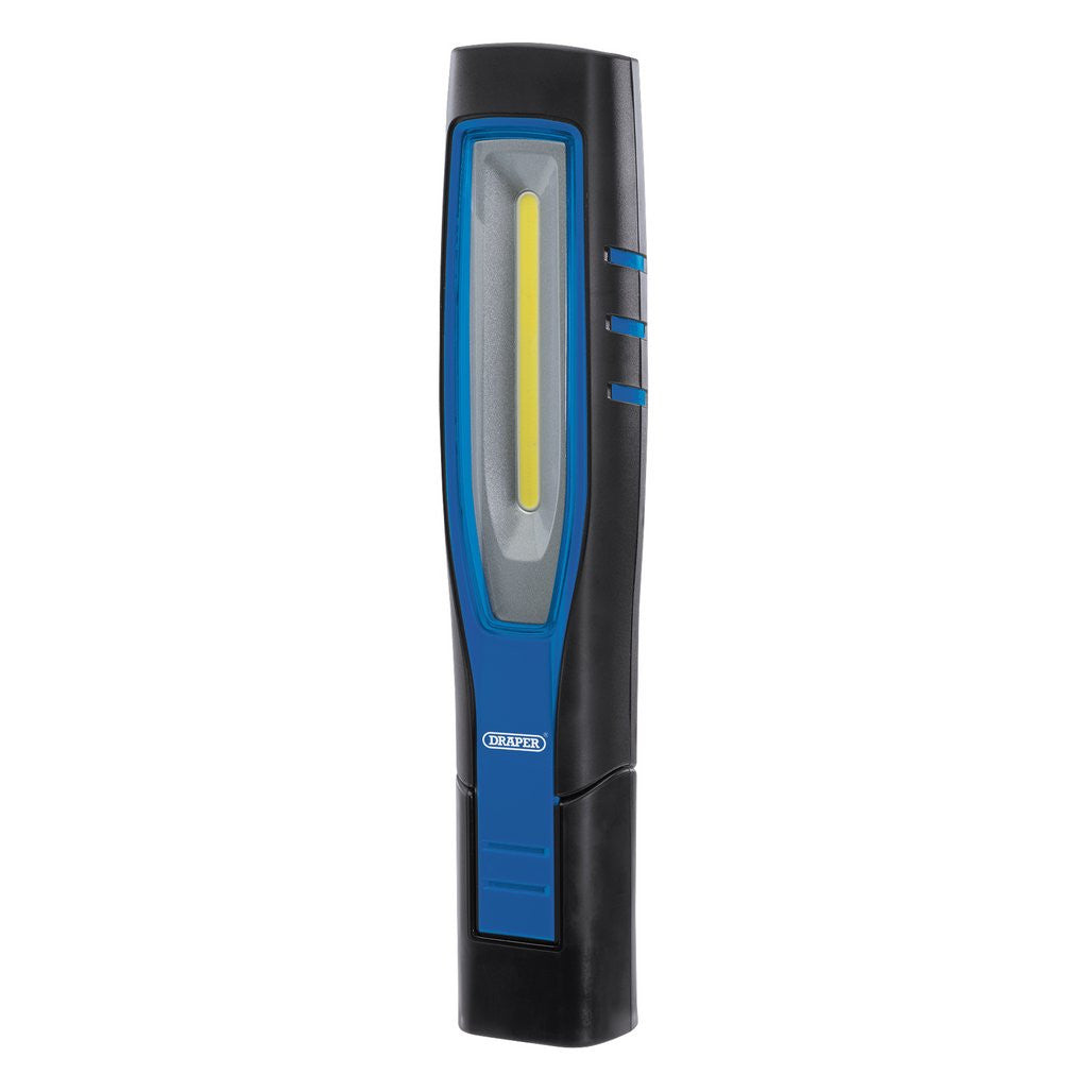 Draper COB/SMD LED Rechargeable Inspection Lamp, 7W, 700 Lumens, Blue, 1 x USB Cable Supplied  11763