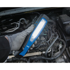 Draper COB/SMD LED Rechargeable Inspection Lamp, 7W, 700 Lumens, Blue, 1 x USB Cable Supplied  11763