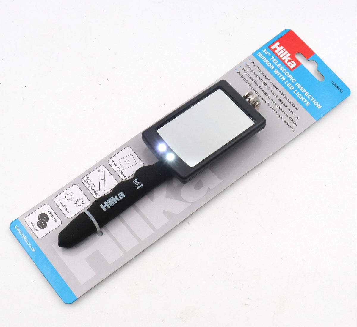 Hilka 34" Telescopic Inspection Mirror with LED Light 11808050