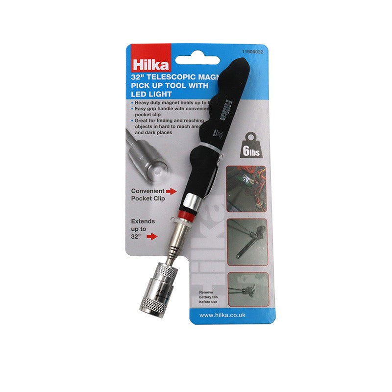 Hilka 32" Telescopic Mag Pick Up Tool & Light 11906032