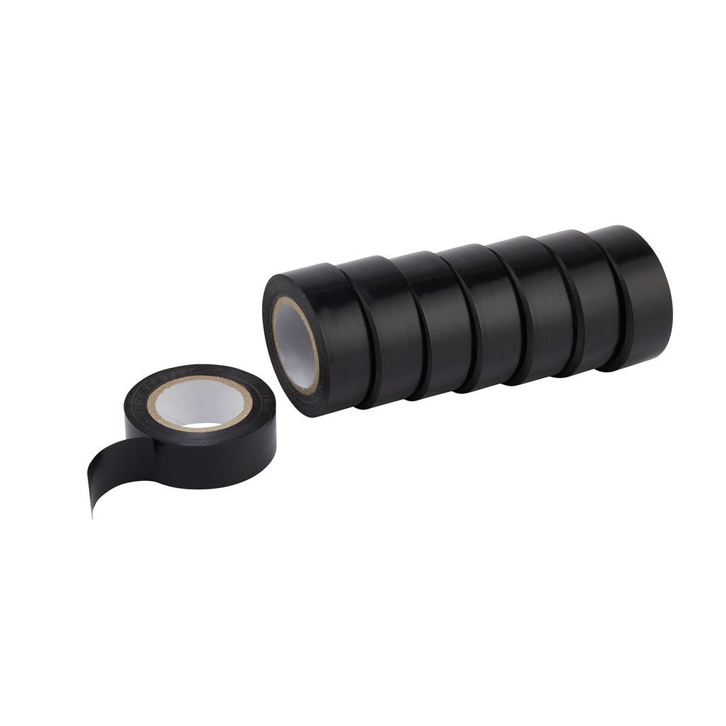 Draper Expert Insulation Tape, 10m x 19mm, Black (Pack of 8)  11910