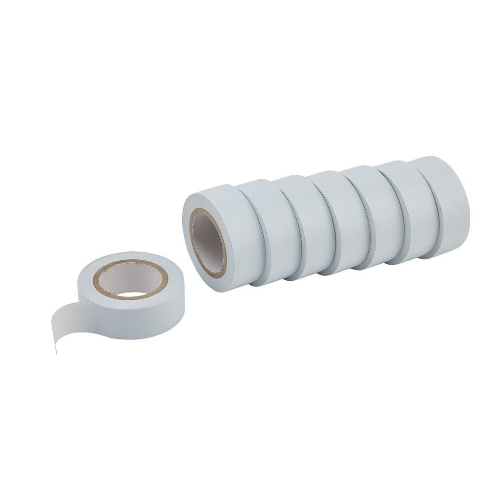 Draper Expert Insulation Tape to BSEN60454/Type2, 10m x 19mm, White (Pack of 8)  11911
