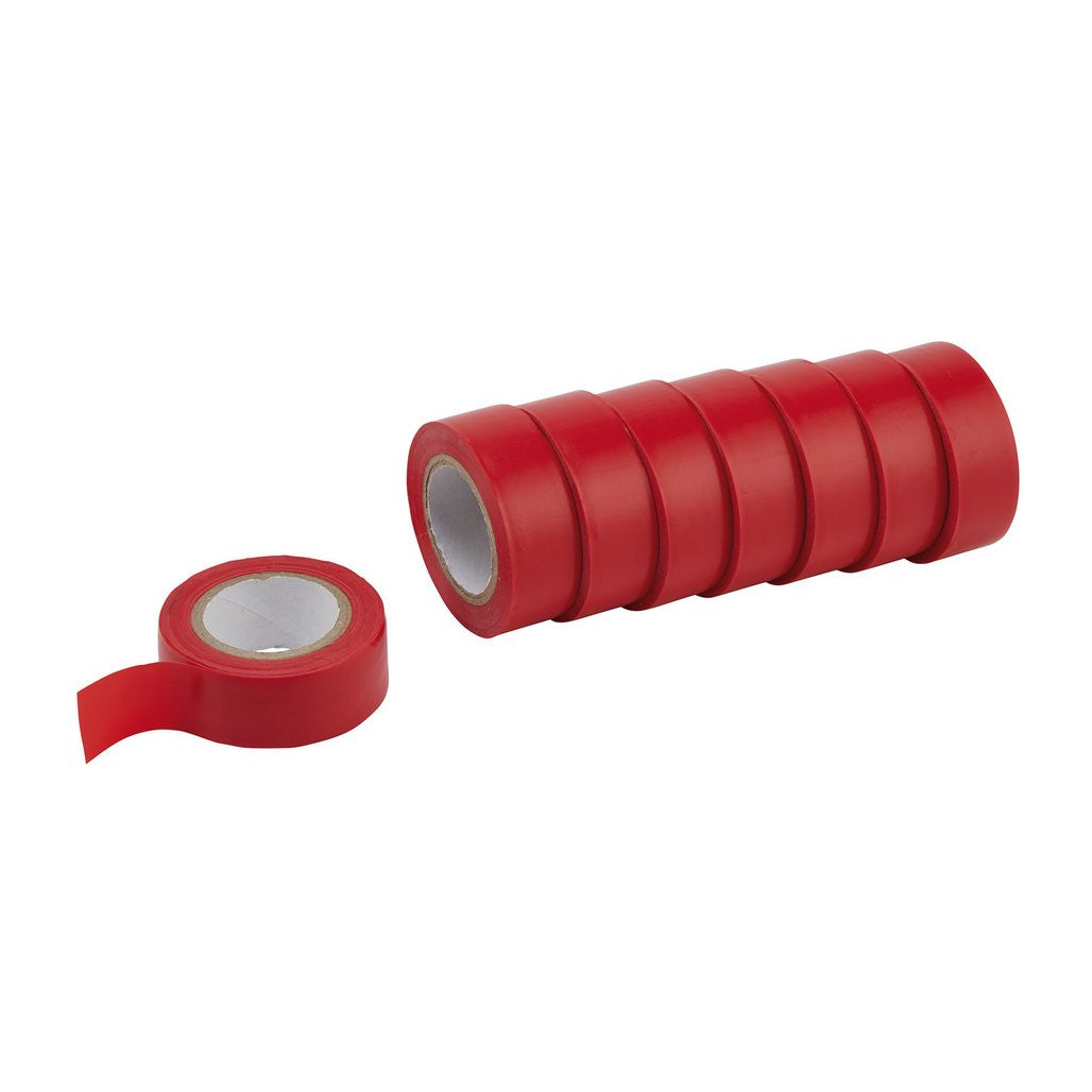 Draper Expert Insulation Tape to BSEN60454/Type2, 10m x 19mm, Red (Pack of 8)  11912