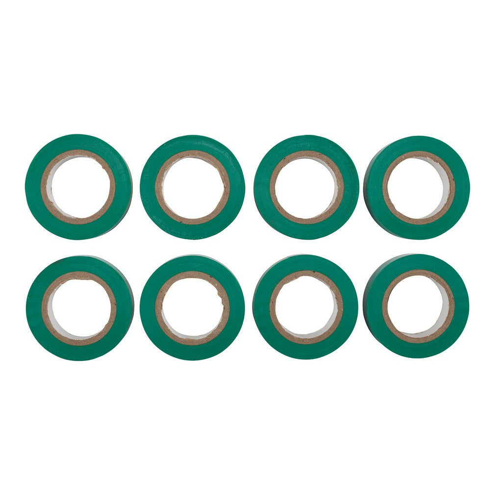 Draper Expert Insulation Tape to BSEN60454/Type2, 10m x 19mm, Green (Pack of 8)  11914