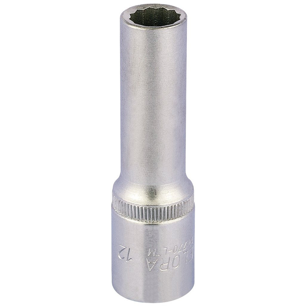 Draper Elora Deep Bi-Hexagon Socket, 1/2" Sq. Dr., 12mm  11932