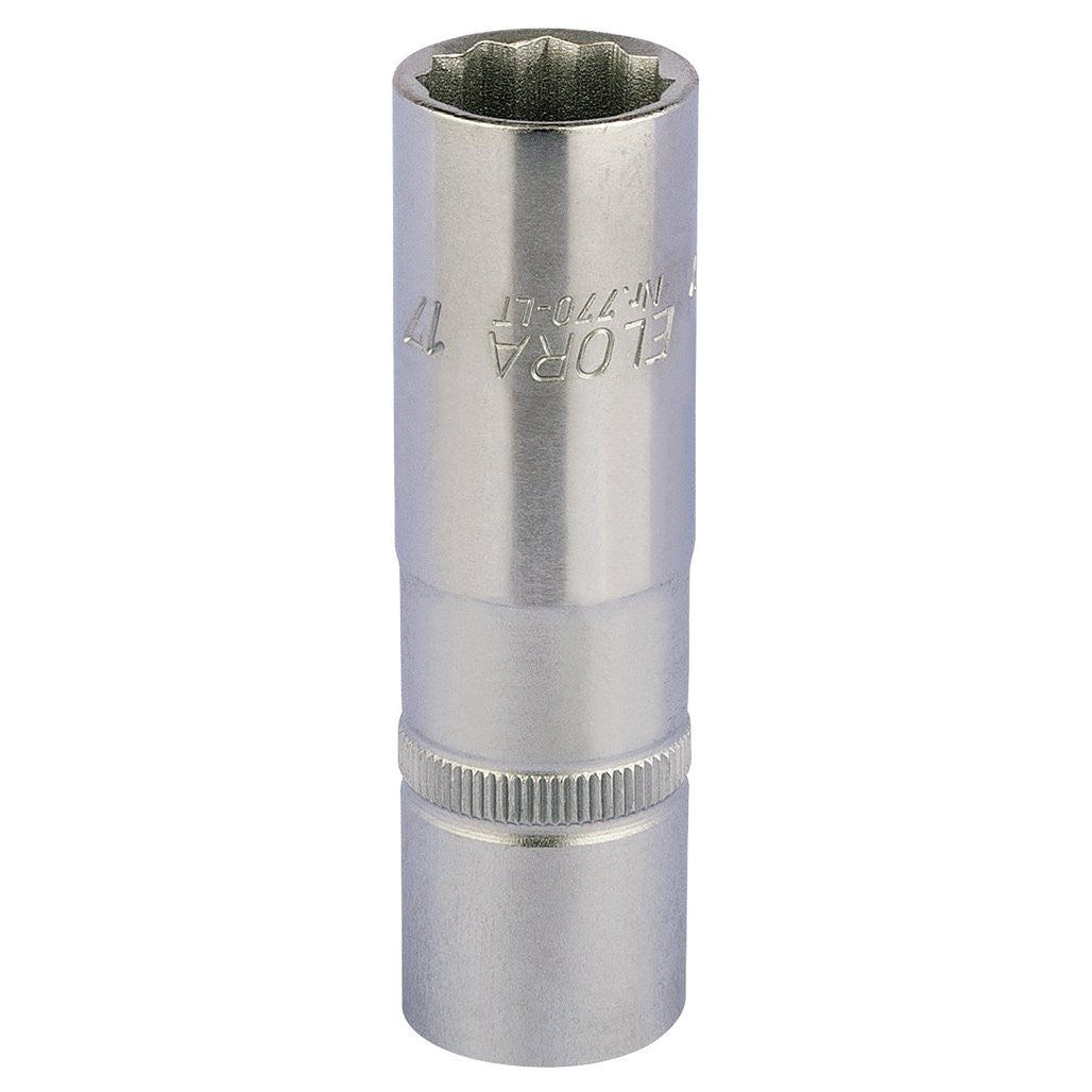 Draper Elora Deep Bi-Hexagon Socket, 1/2" Sq. Dr., 17mm  11935