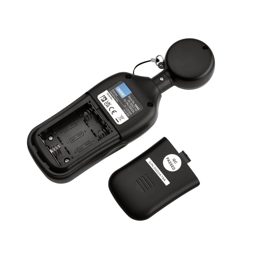 Draper Handheld Digital Light Level Meter, 0-200KLux and -20 to +70°C