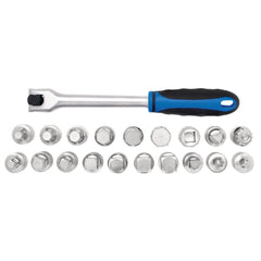 Draper Oil Drain Sump Plug Key Set, 3/8" Sq. Dr. (20 Piece) 12396